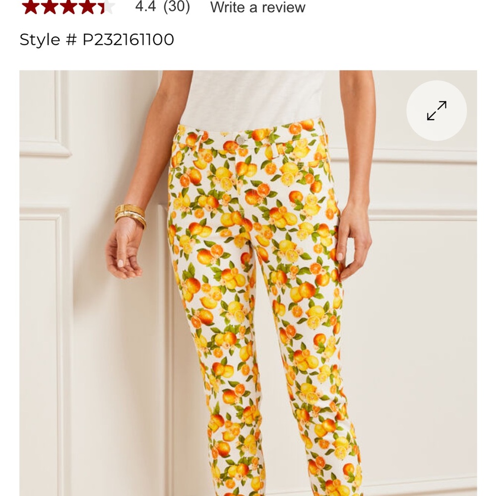 Talbots Citrus Print Jeggings